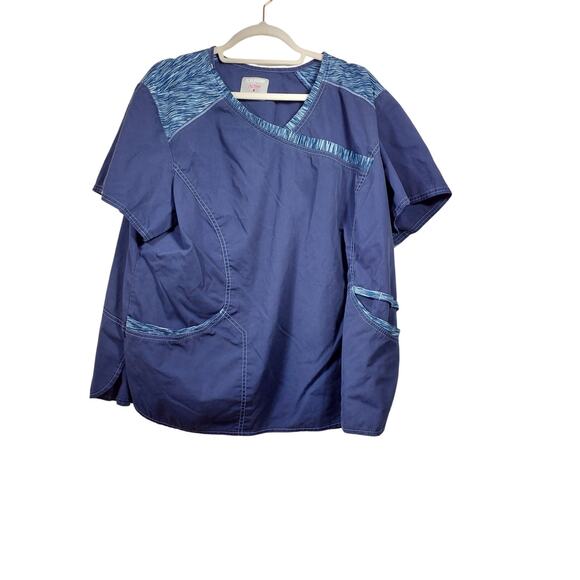 womens scrub star plus size top - Picture 1 of 3